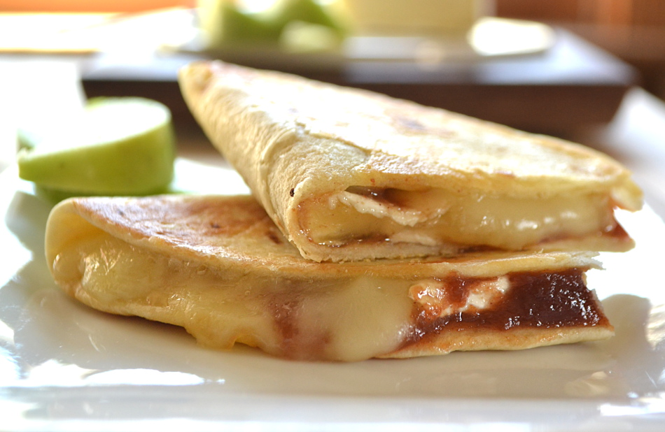 Brie Cheese & Fruit Butter Quesadillas | Dessert Quesadillas