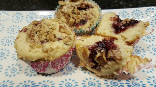 Jam Filled Walnut Muffin Recipe