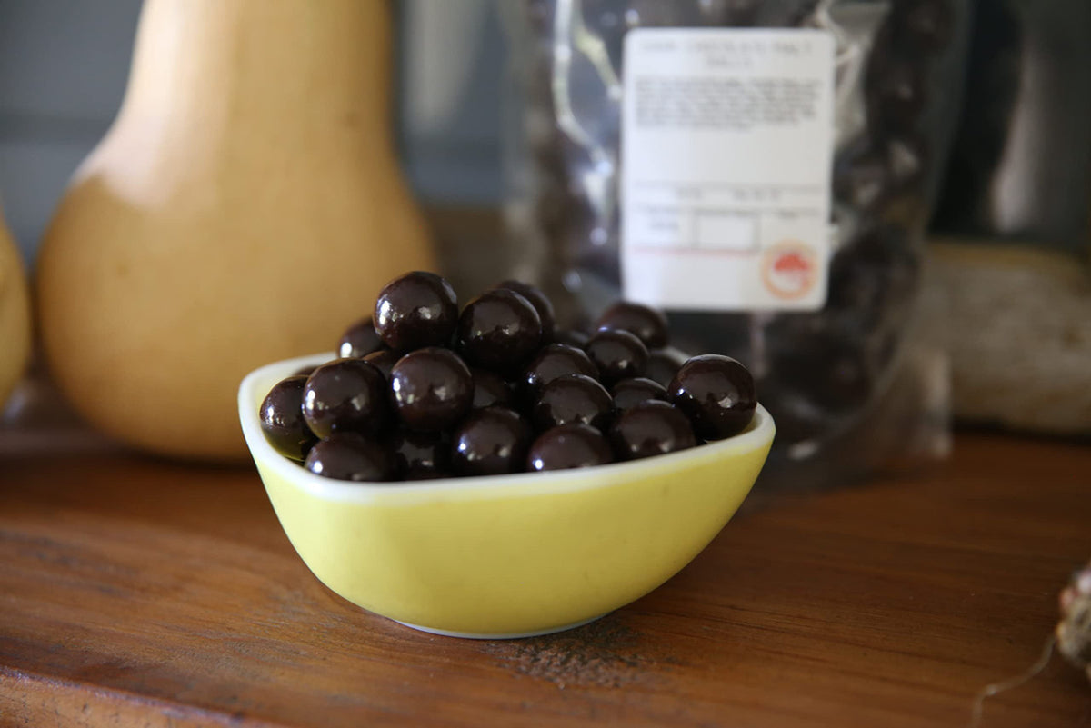 Kauffman Orchards Dark Chocolate-Covered Malt Balls In Bulk