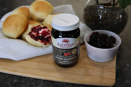 Double Raspberry Jam, All Natural, No Preservatives, 9 oz. Jar