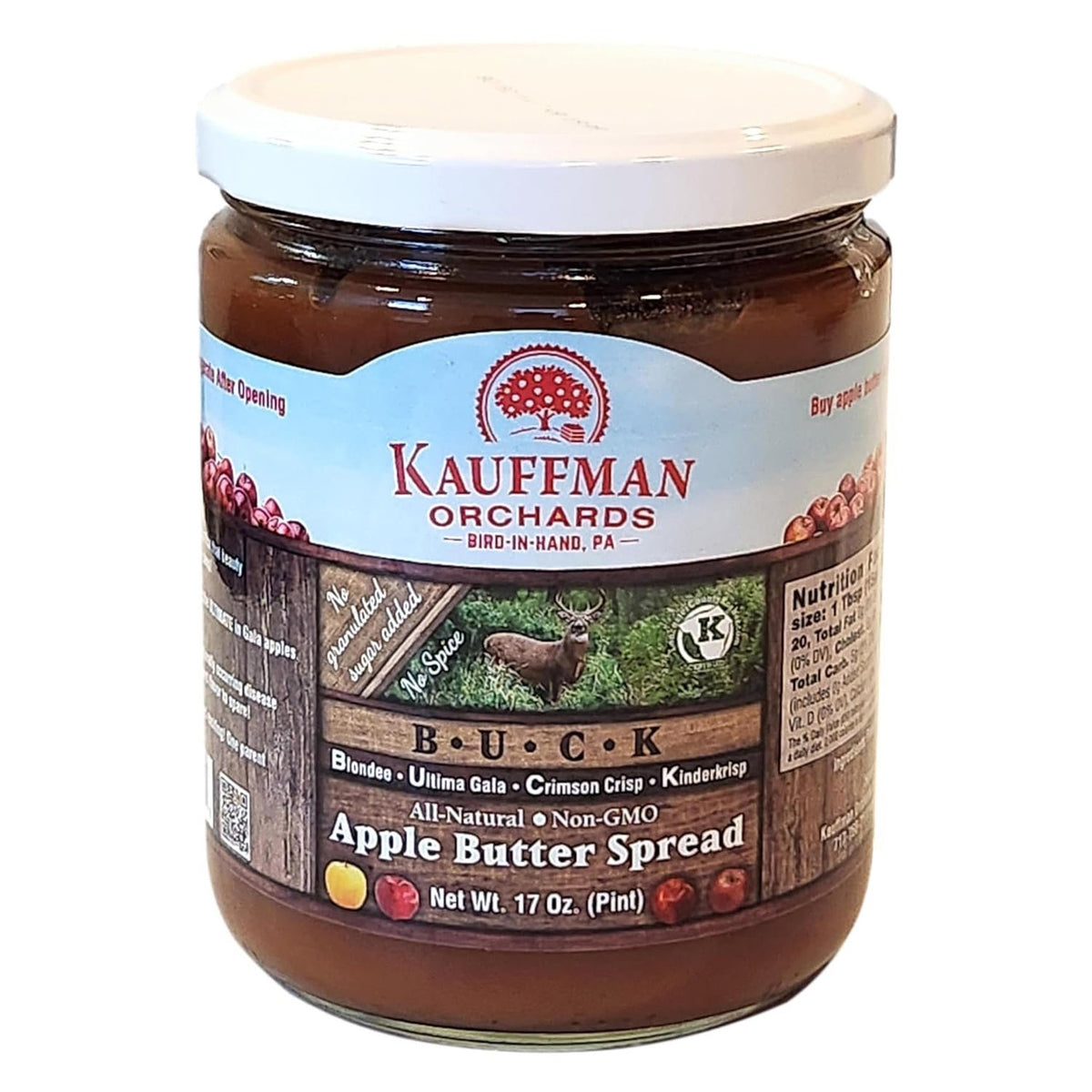 B-U-C-K Apple Butter (Cooked with Blondee, Ultima Gala, Crimson Crisp, and Kindercrisp Apples), No Sugar or Spice Added