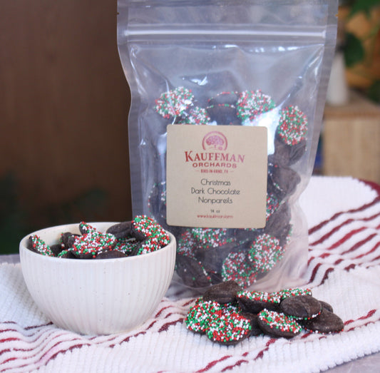 Dark Chocolate Nonpareils Christmas Candy