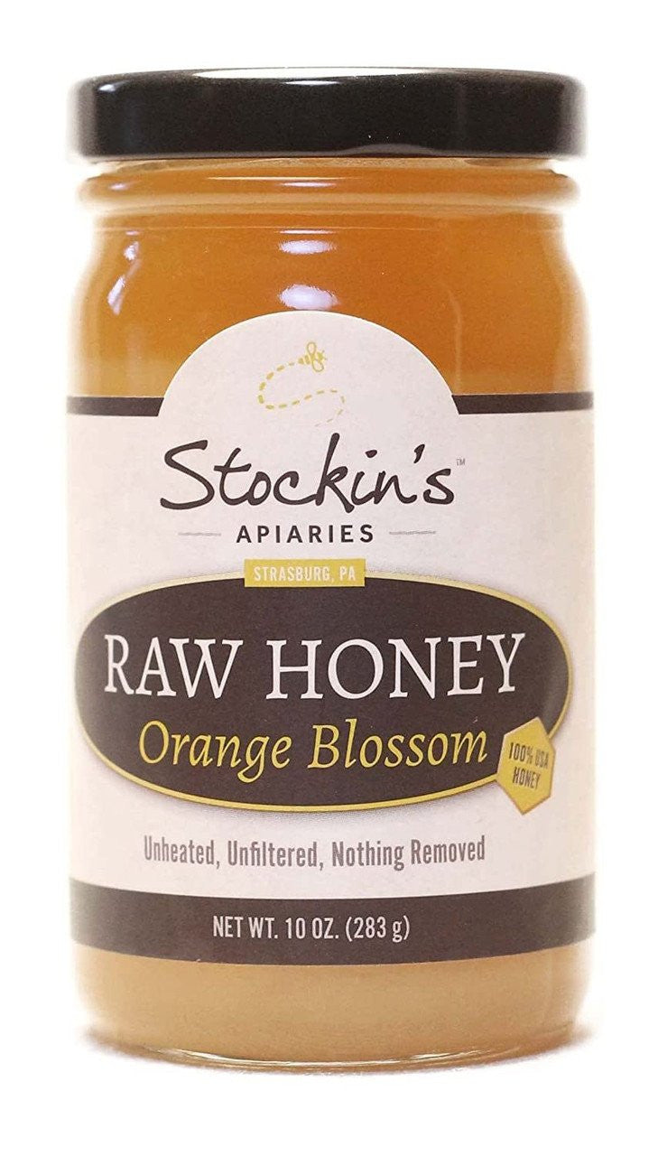 Raw Orange Blossom Honey, Unheated and Unfiltered