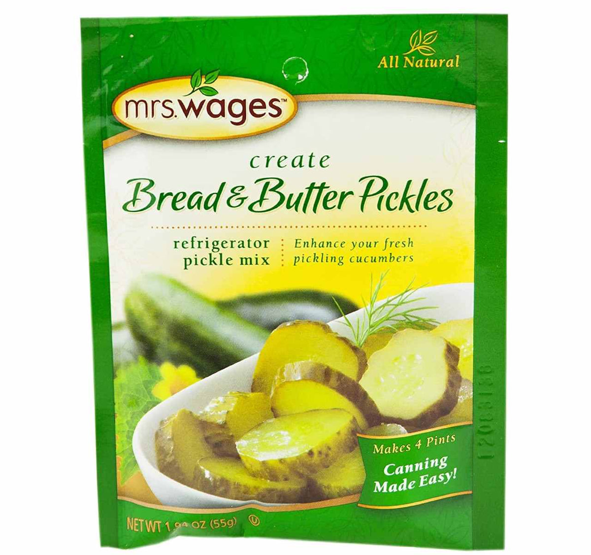Mrs. Wages Bread & Butter Refrigerator Pickle Seasoning Mix, 1.94 Oz.