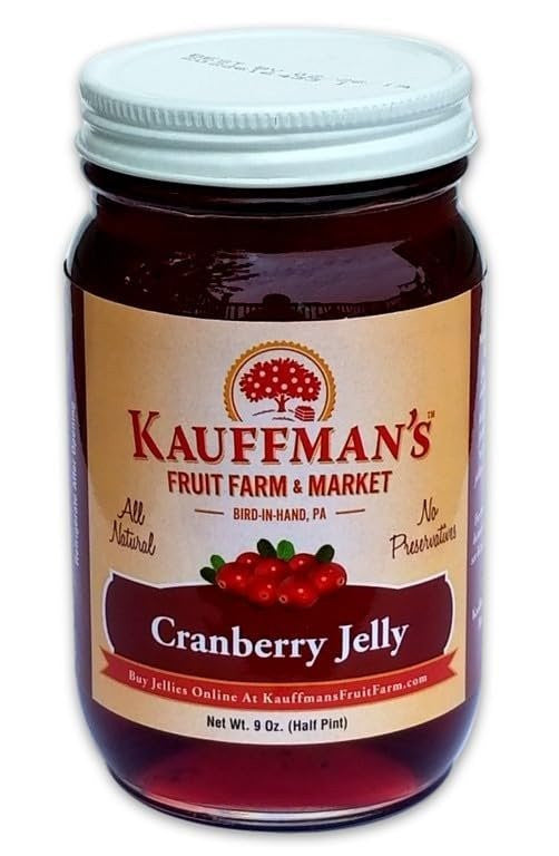 Cranberry Jelly, All Natural, No Preservatives, 9 Oz.