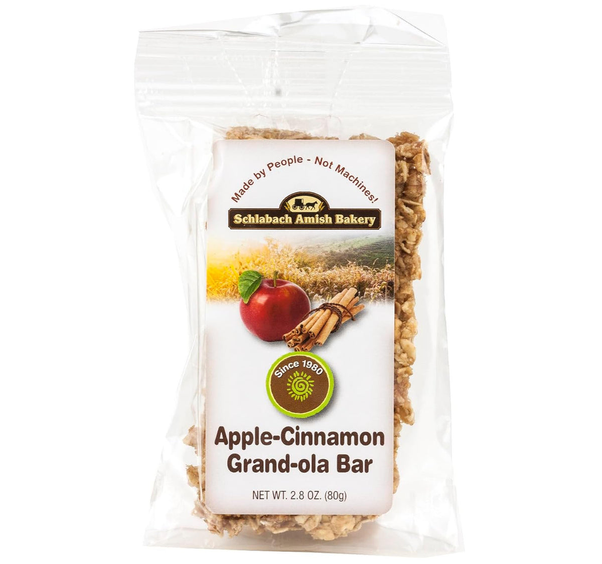 AmishTastes Homemade, Lightly Sweetened, Soft & Chewy Chocolate Chip Granola Bars by Schlabach, 2.8 Oz.