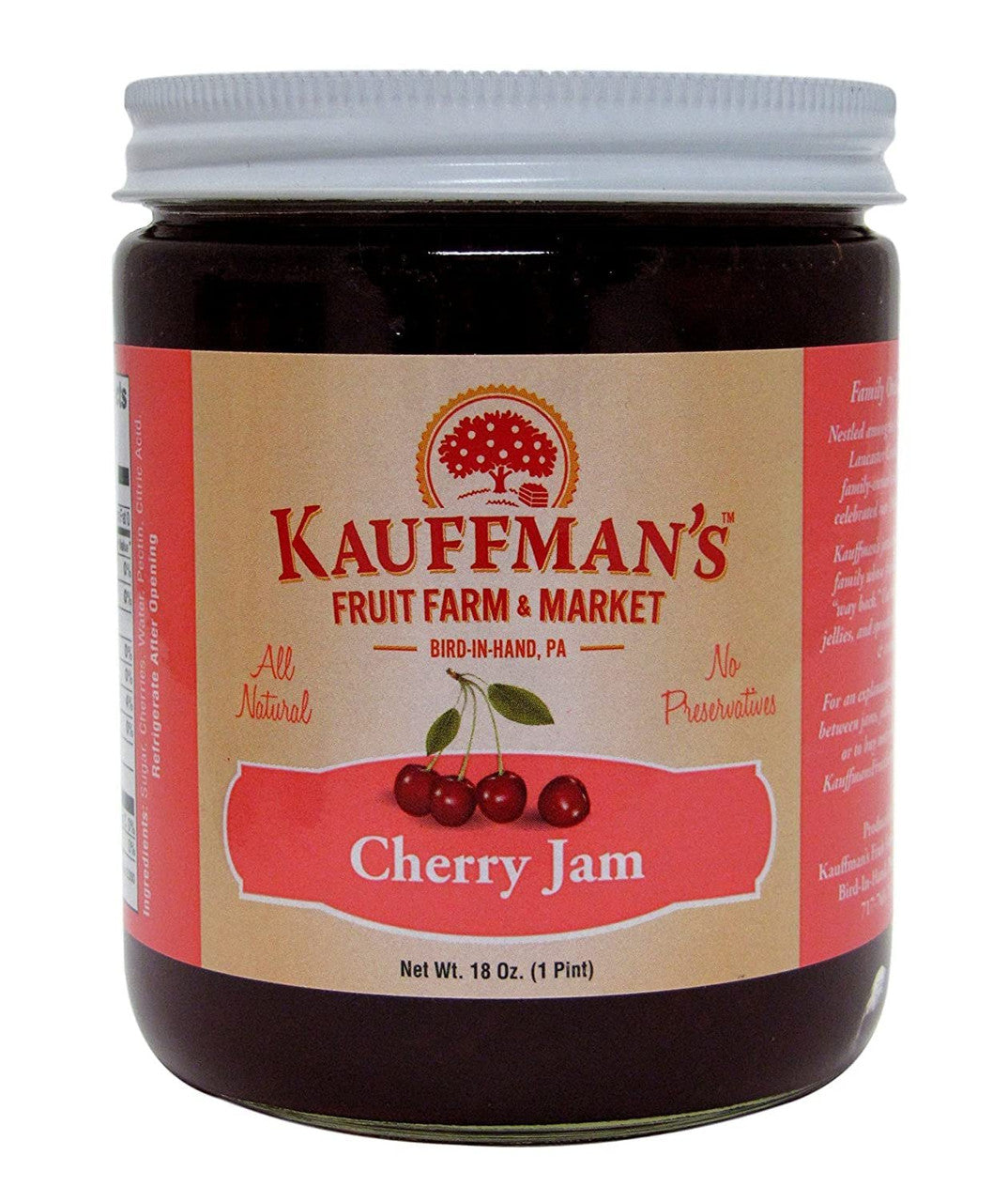 Kauffman Orchards All Natural, Cherry Jam