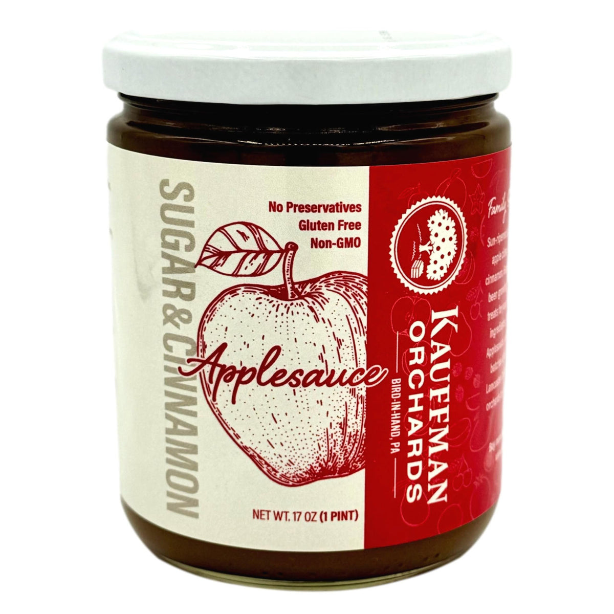 Small Batch Applesauce, With Sugar and Cinnamon, 17 oz. Jar