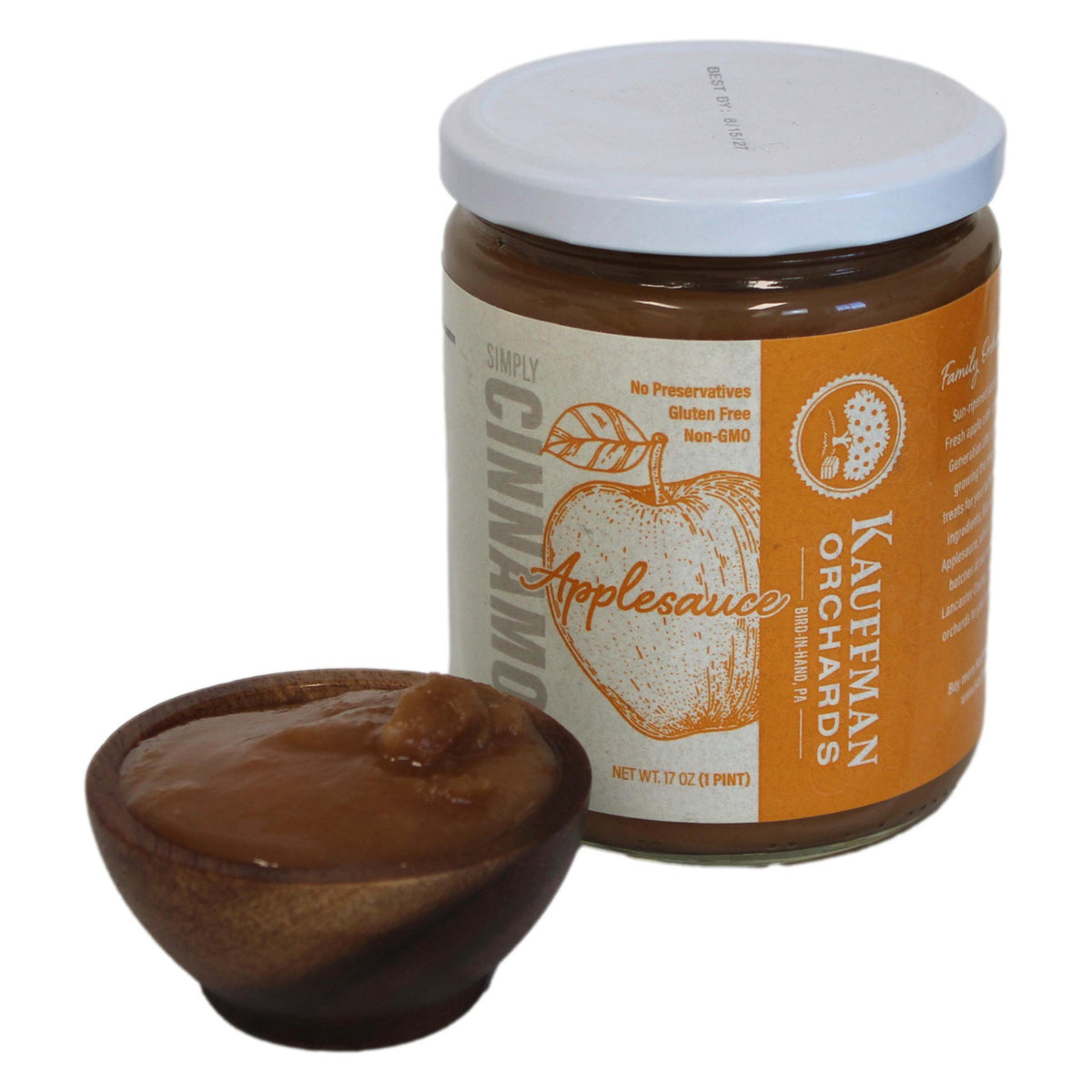 Small Batch Simply Cinnamon Applesauce, No Granulated Sugar Added, 17 oz. Jar