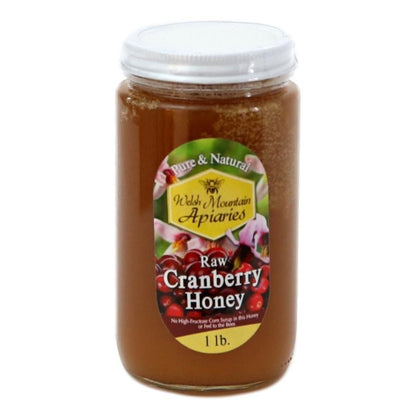 Cranberry Blossom Honey by Welsh Mountain Apiaries, Raw and Unfiltered, Wild Foraged Honey