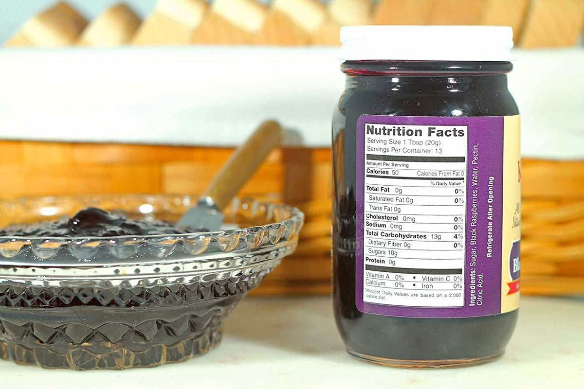 Seedless Black Raspberry Jam, All Natural, No Preservatives