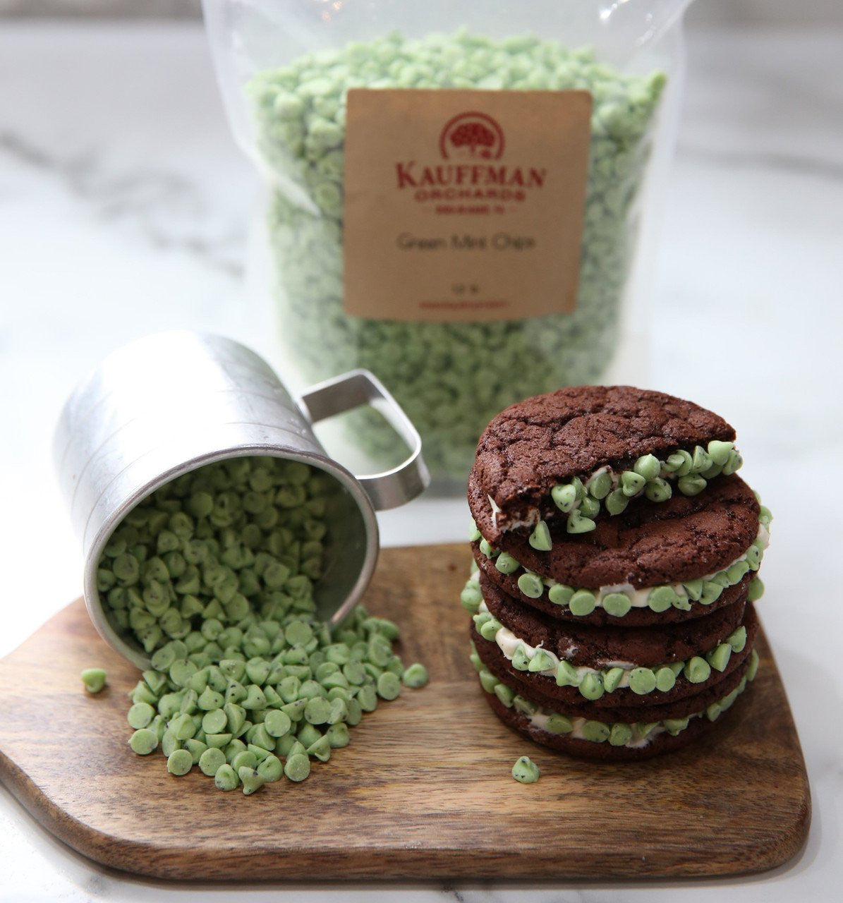 Mint Baking Chips, Green Cookie Bits