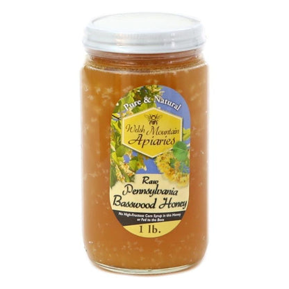 Pennsylvania Basswood Honey by Welsh Mountain Apiaries, Raw and Unfiltered