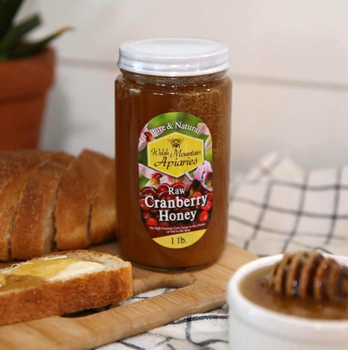 Cranberry Blossom Honey by Welsh Mountain Apiaries, Raw and Unfiltered, Wild Foraged Honey
