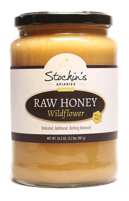 Raw Wildflower Honey, Unheated and Unfiltered