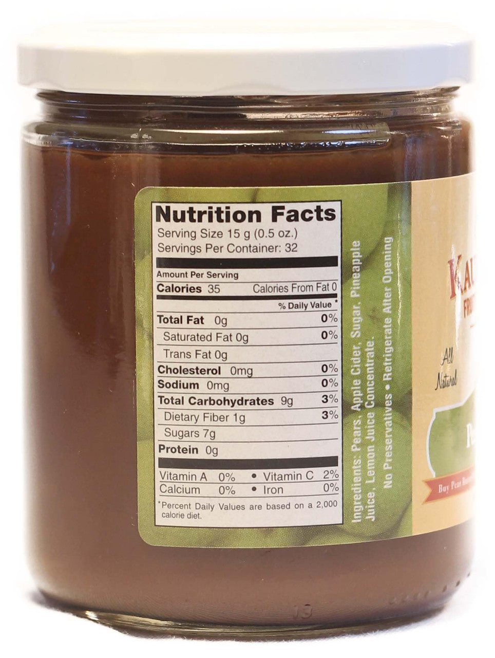 Homemade Pear Butter Spread, 17 oz. Jar