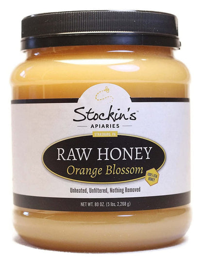 Raw Orange Blossom Honey, Unheated and Unfiltered