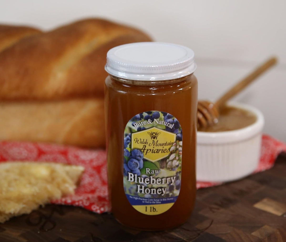 Blueberry Blossom Honey by Welsh Mountain Apiaries, Raw and Unfiltered, Wild Foraged Honey
