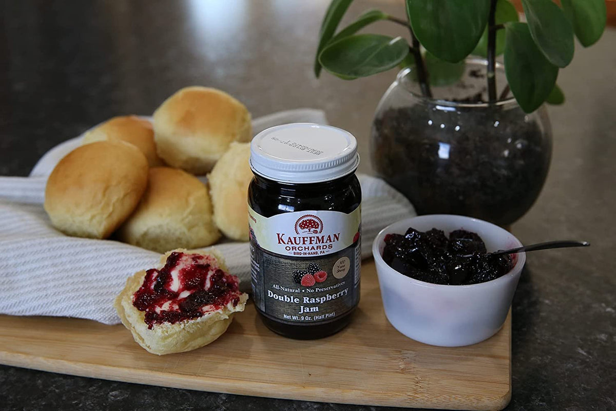 Double Raspberry Jam, All Natural, No Preservatives, 9 oz. Jar