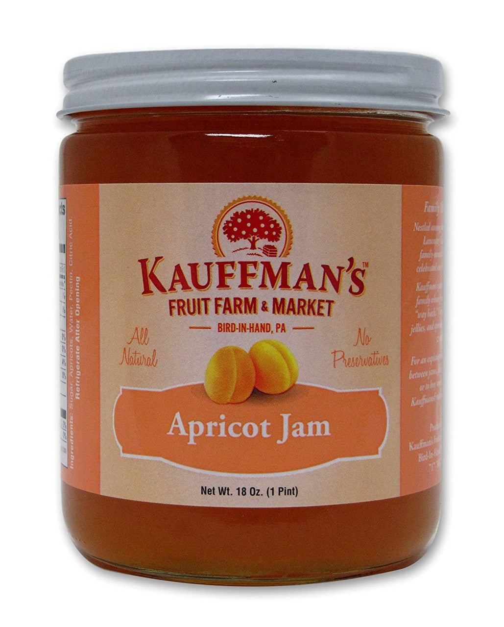All Natural, No Preservatives, Apricot Jam