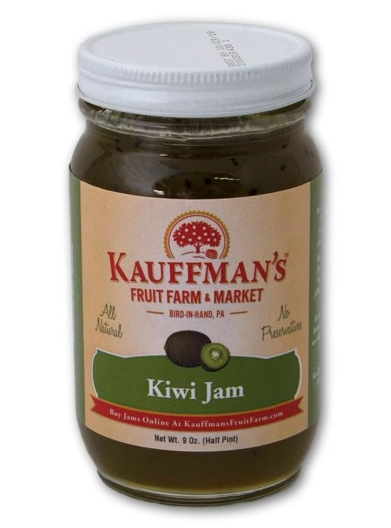 Kiwi Jam, All Natural, No Preservatives, 9 oz. Jar