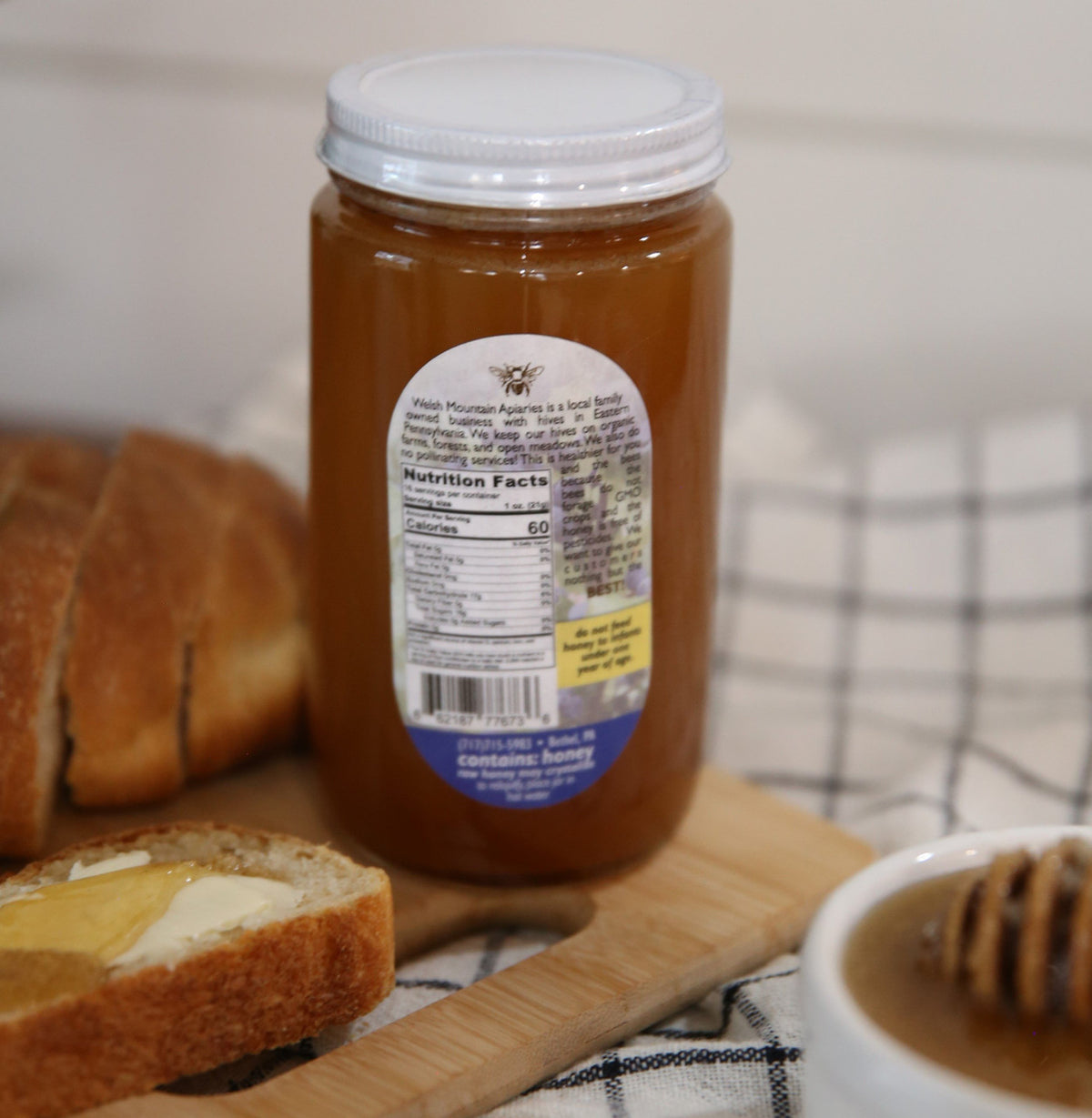 Blueberry Blossom Honey by Welsh Mountain Apiaries, Raw and Unfiltered, Wild Foraged Honey