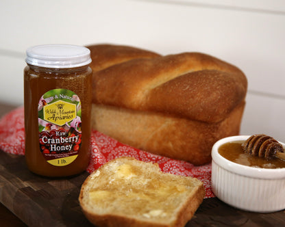 Cranberry Blossom Honey by Welsh Mountain Apiaries, Raw and Unfiltered, Wild Foraged Honey