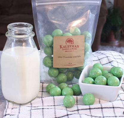 Green Mint Chocolate Malt Balls