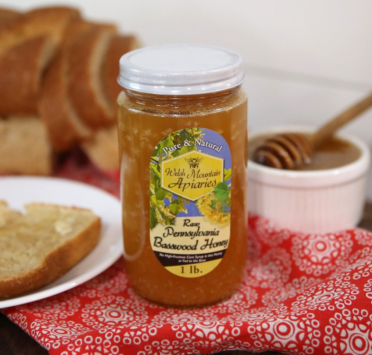 Pennsylvania Basswood Honey by Welsh Mountain Apiaries, Raw and Unfiltered
