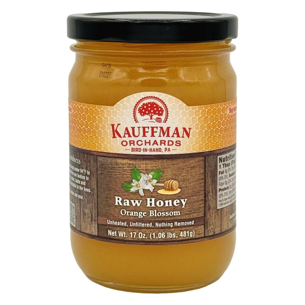 Raw Orange Blossom Honey, Unfiltered and Unheated