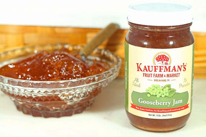 All-Natural Gooseberry Jam, No Preservatives, 9 oz. Jar