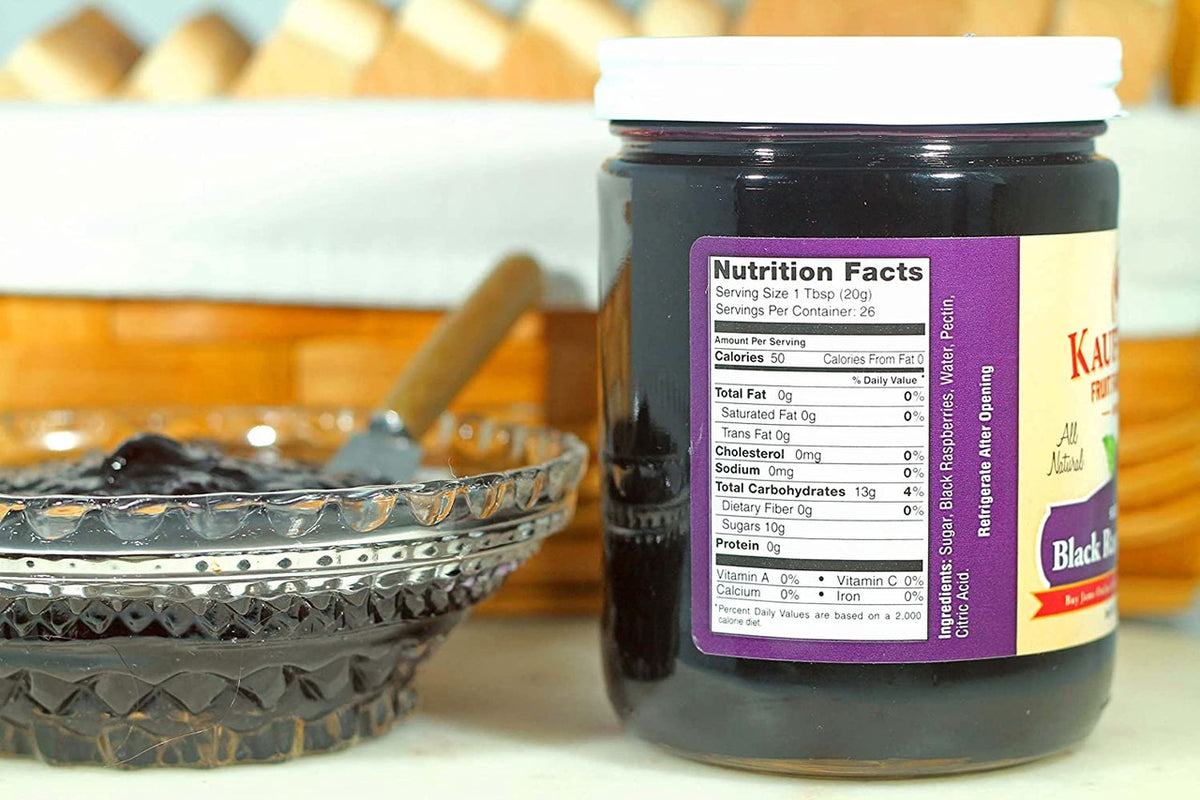 Seedless Black Raspberry Jam, All Natural, No Preservatives