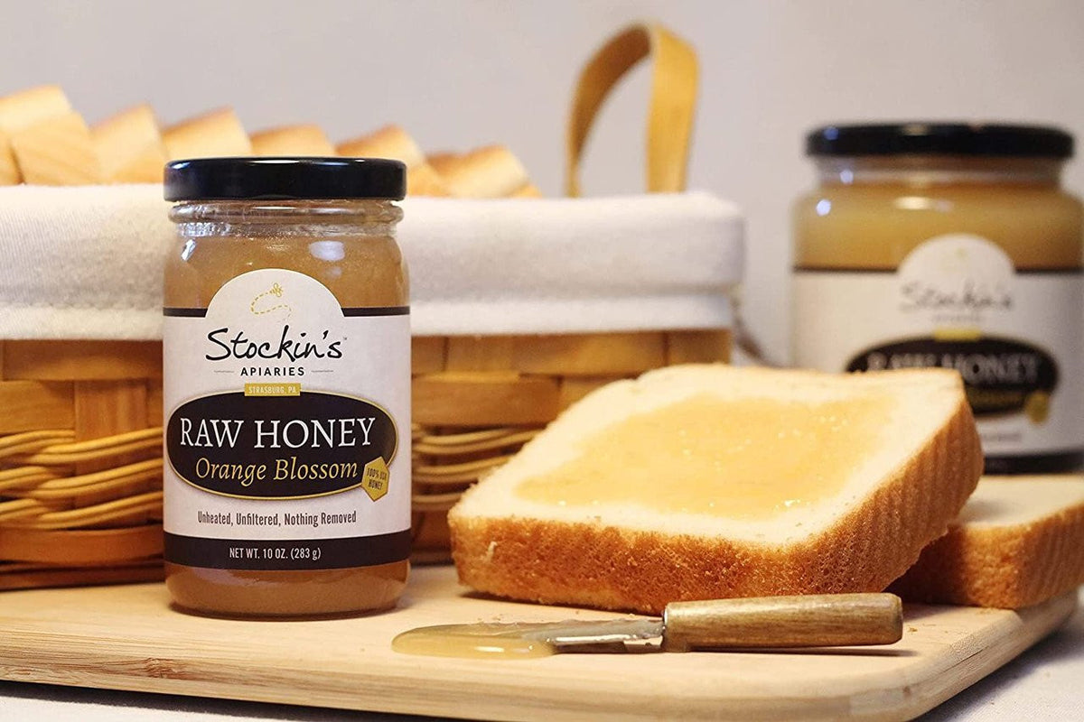 Raw Orange Blossom Honey, Unheated and Unfiltered