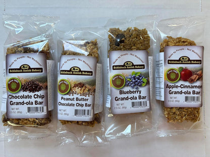 AmishTastes Homemade, Lightly Sweetened, Soft & Chewy Chocolate Chip Granola Bars by Schlabach, 2.8 Oz.