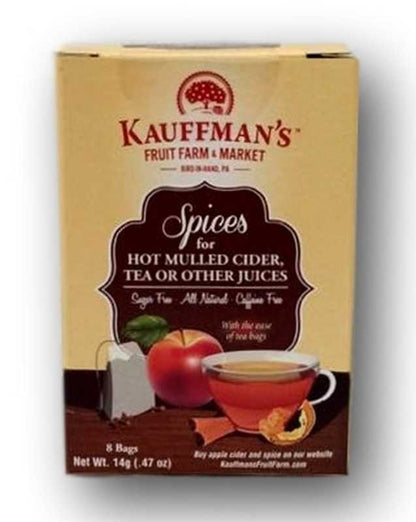 Kauffman Orchards Spice Bags for Hot Mulled Cider, 8 Ct (Pack of 2)