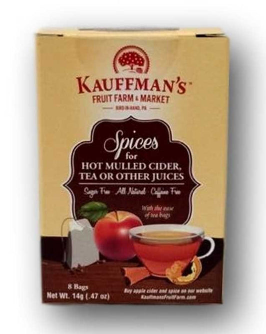 Kauffman Orchards Spice Bags for Hot Mulled Cider, 8 Ct (Pack of 2)