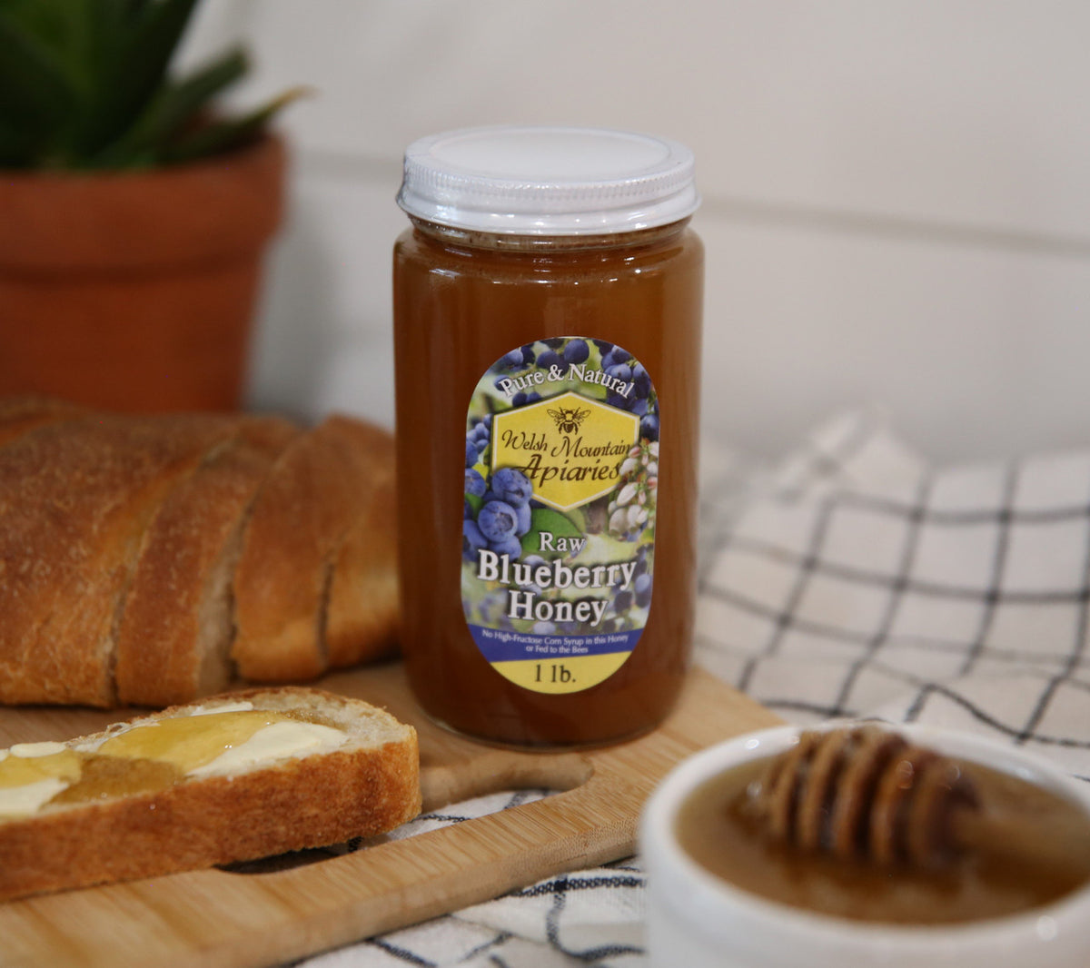 Blueberry Blossom Honey by Welsh Mountain Apiaries, Raw and Unfiltered, Wild Foraged Honey