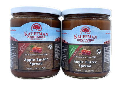 Apple Butter Variety Pack, Original & No Sugar Added, 17 oz Jars