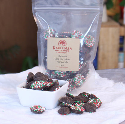 Dark Chocolate Nonpareils Christmas Candy