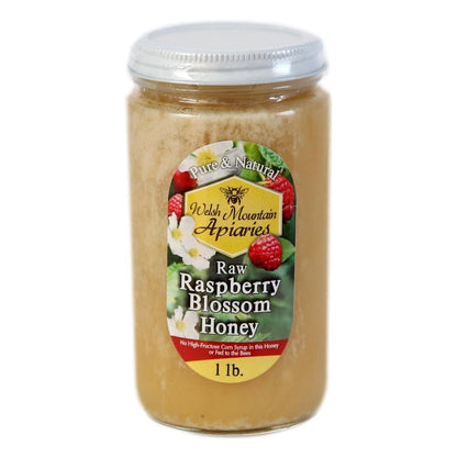 Raspberry Blossom Honey by Welsh Mountain Apiaries, Raw and Unfiltered, Wild Foraged Honey