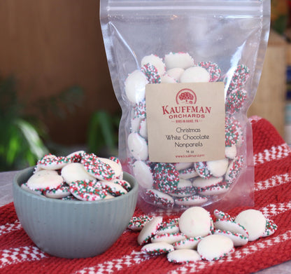 White Chocolate Nonpareils Christmas Candy