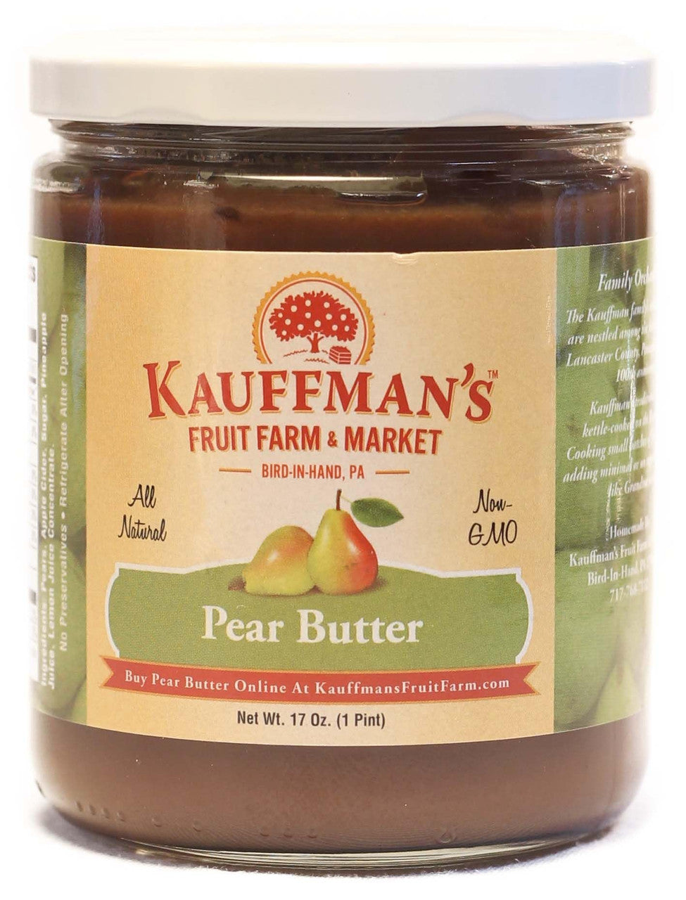 Homemade Pear Butter Spread, 17 oz. Jar