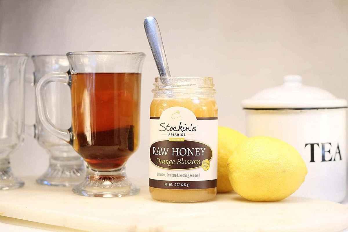 Raw Orange Blossom Honey, Unheated and Unfiltered
