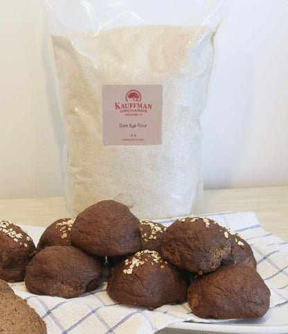 Kauffman Orchards Dark Rye Whole Flour, Fiber Rich, Made From Whole Rye Grain