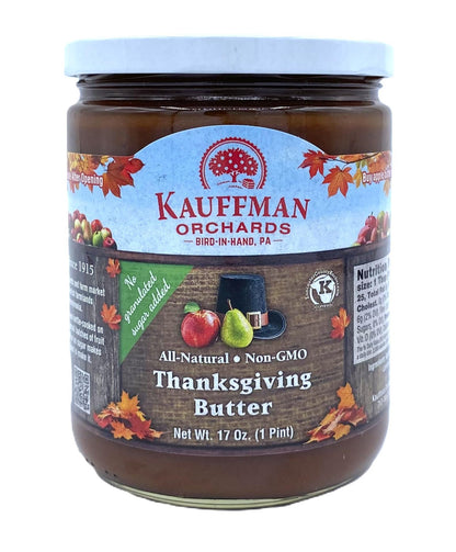 Thanksgiving Apple Butter Spread, No Sugar Added, 17 oz. Jar