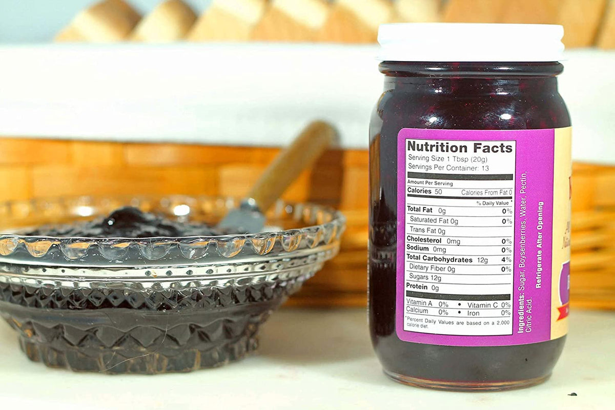 Boysenberry Jam, All Natural, No Preservatives, 9 oz. Jar