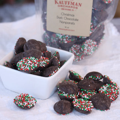 Dark Chocolate Nonpareils Christmas Candy