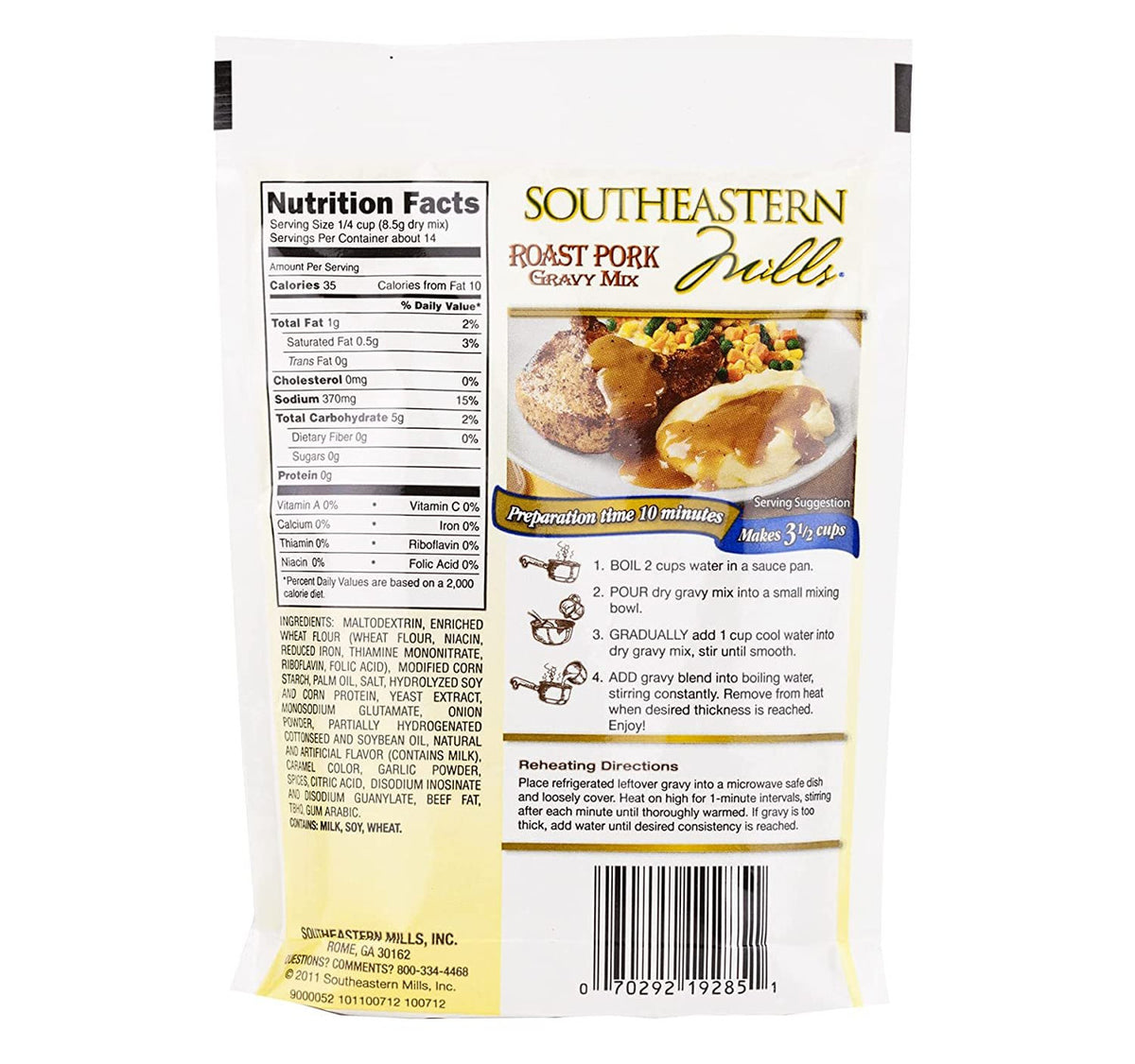Roast Pork Gravy Mix by Southeastern Mills, 4.2 Oz.