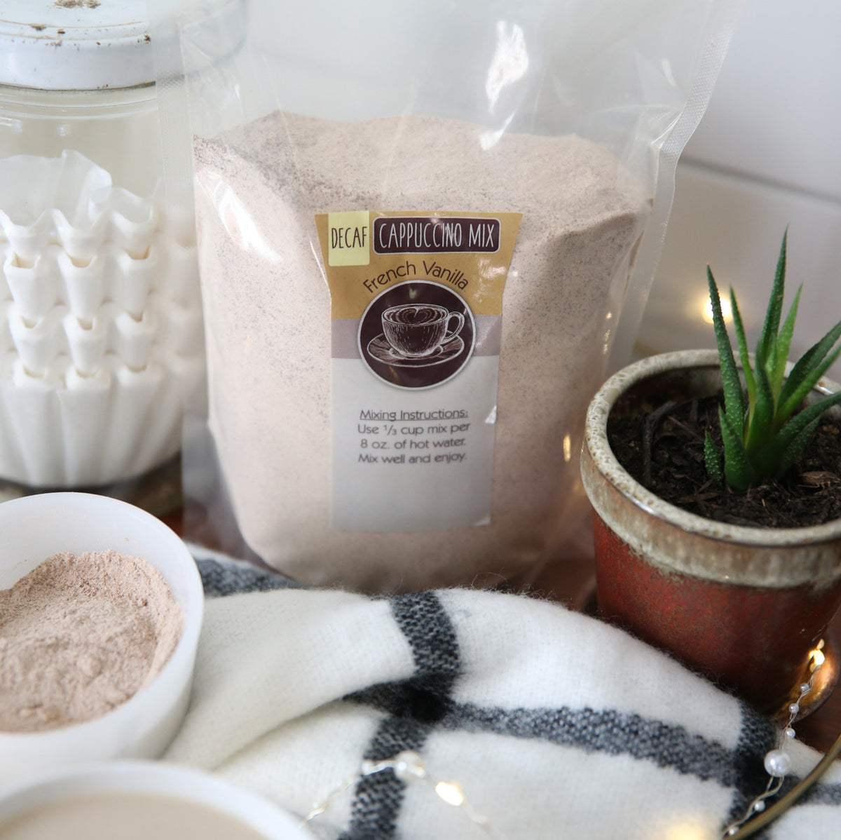 Decaf French Vanilla Instant Cappuccino Hot Drink Mix