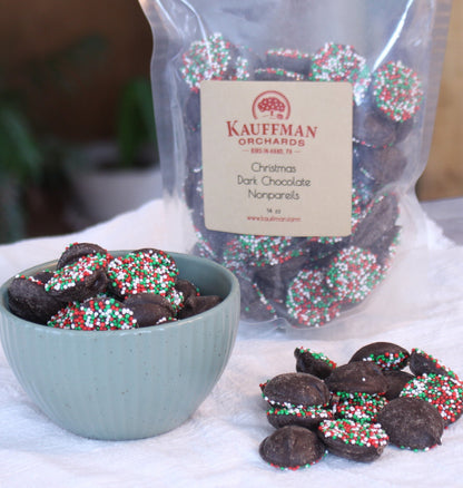 Dark Chocolate Nonpareils Christmas Candy
